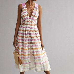 NWT! Anthropologie x Maeve Ombre Checkered Midi Dress